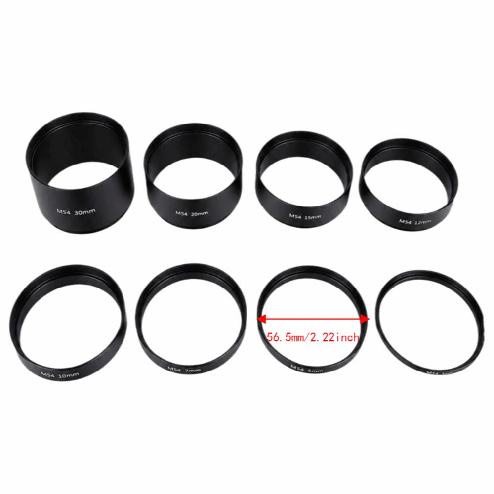 8pcs Alloy Lens Adapter Ring M54x0.75 Thread Threaded Spacer Kit Astrophotography