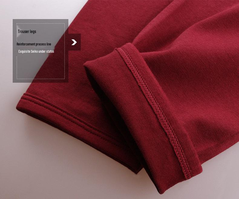 Aoyuansu Men's Slimming Cotton Thermal Base Layer Pants for Autumn and Winter