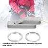 Belt Key Holder Stainless Steel Compact Quick Release Belt Key Clip with Key Ring for Police Law Enforcement Silver