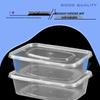 Weibo 450ml Disposable Rectangular Lunch Boxes with Lids, 300 Sets
