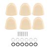 6 PCS  Set Tuning Pegs Machine Heads Acrylic Buttons for Guitar(Beige)