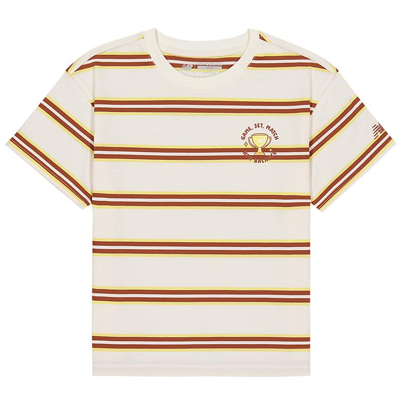 NEW BALANCE Kids  Striped Short-Sleeve T-Shirt 160