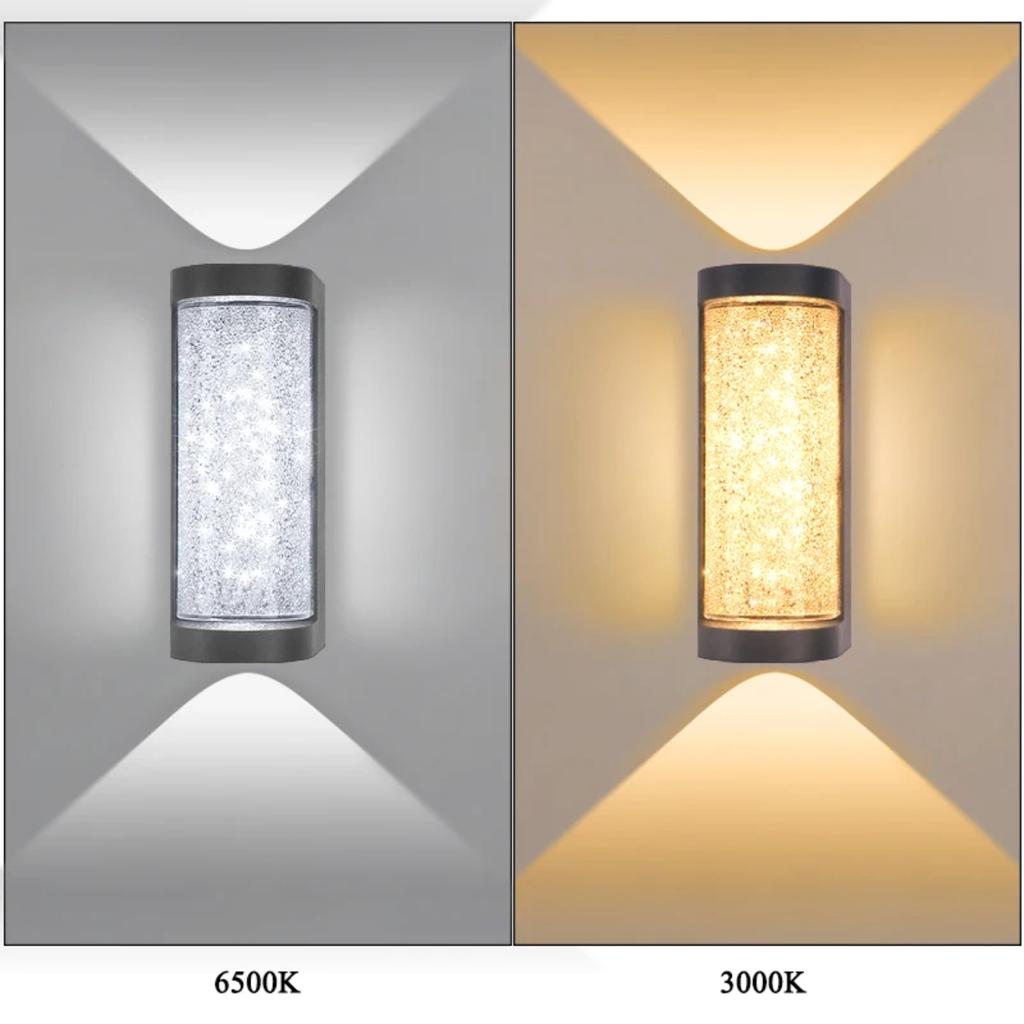 New Modern Outdoor Wall Lamp Crystal  Bedside Lighting Porch Light Waterproof Wall Sconce  Doorway Garden Patio Decoratio
