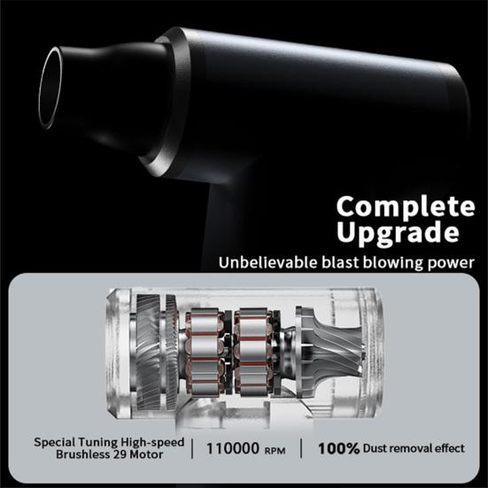 Wireless Blower Fan Electric Air Duster with Brushless Motor High Speed Rechargeable