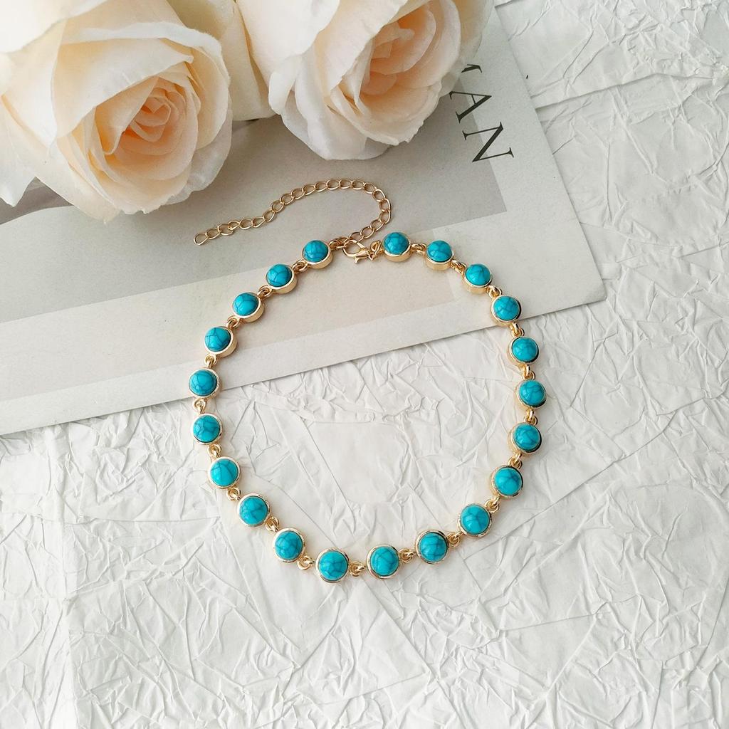 Bahar/Yaz Renkli Pırlanta Gerdanlık - Kadın Yüksek Kalite, Çok Yönlü Tasarım Köprücük Kemiği Kolyesi