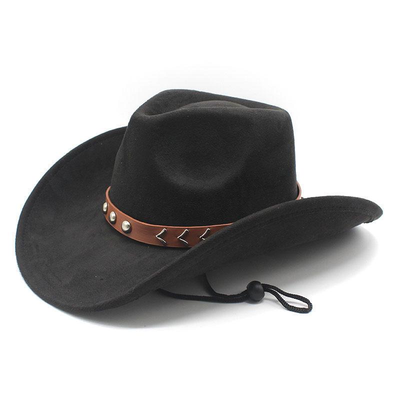 Vintage Brown Denim Hat With Wide Brim For Sun Protection And Breathability