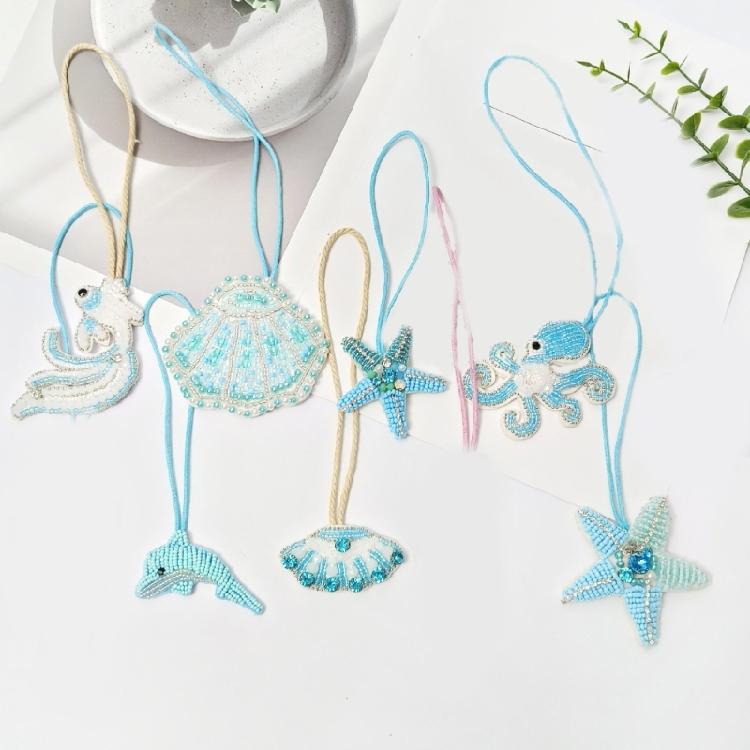 Lightweight Marine Themed Pendant For Bag Decoration with Coral And Shell Themed Bag Accessory Charm Backpack Decors