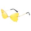 Gafas de Sol Vintage sin Montura Forma de Mariposa Streetwear Mujer Lujo Divertido Rosa Gafas de Sol Tonos UV400 2026 Marca Diseñador SG031