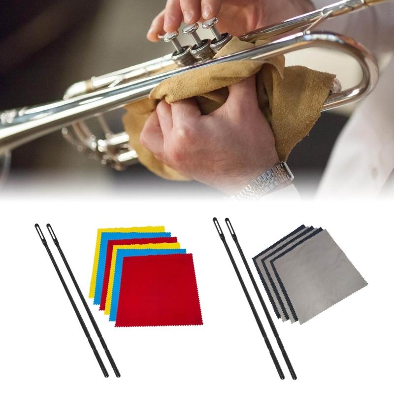 Flute Cleaning Kits Flute Cleaning Swabs Polishing Cloth Flute Cleaning Tools Musical Instruments Cleaning Accessories