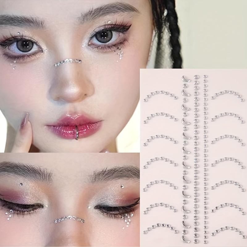 

1sheet Multicolor Mini Tear Drop Shape Glitter Simulation Rhinestone Face Sticker for DIY Makeup, Dance Party, Eye/face Decoration