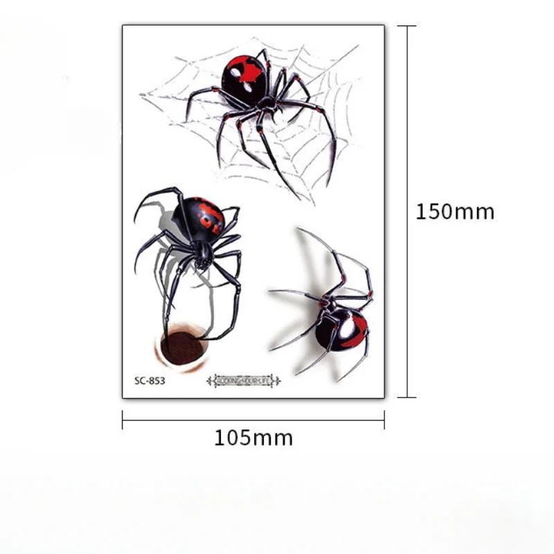 1 stück Halloween Spinnennetz Temporäre Tattoo Aufkleber für Kinder Allerheiligen Horror Lustige Wasserdichte Gefälschte Tattoos Wassertransfer