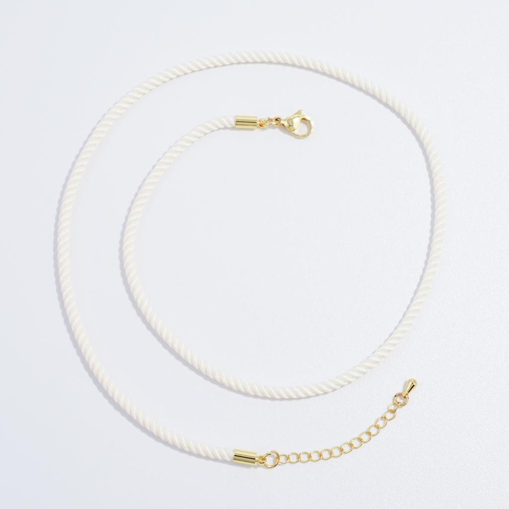 ZHUKOU Braided Cord Necklace Handmade DIY Jewellery Making Accessories Total chain length: approximately 19.69 inches