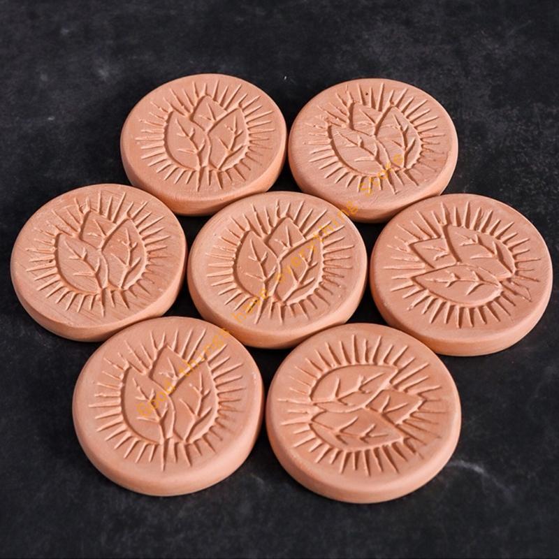 Small Round Moisture Bar Smoke Cigars Humidifier Terracotta Humidifying Stone for Storage Maintain Moisture Level 55KF
