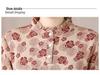 Stylish Printed Long-Sleeve T-Shirt for Middle-Aged & Elderly Women - Autumn/Winter, Warm Base Layer, Plus-Size, Velvet Mom's Wear.