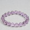 Hongchu Crystal Natural Bolivian Amethyst Bracelet Ice-clear Mirror-finish Light Amethyst Bead Bracelet