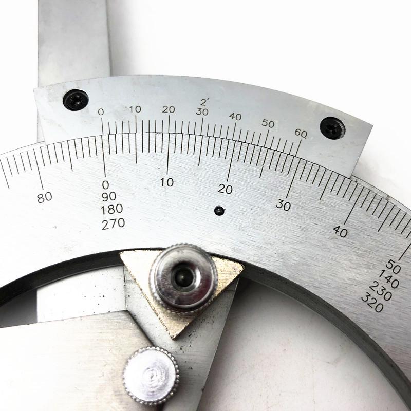 HUOTO0-320° High-Quality Carbon Steel Universal Angle Ruler Protractor