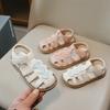 Kid Shoes Children Sandals Bling Heart-shape Summer Girl Princess Shoe Flat Heel Sandals Children Girls Performance Shoes I03022