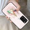 Cute P-PeterS Rabbit Phone Case For Samsung S26 S25 S24 FE S23 S22 S21 Plus S20 Ultra Note20Ultra Black Glass Cover