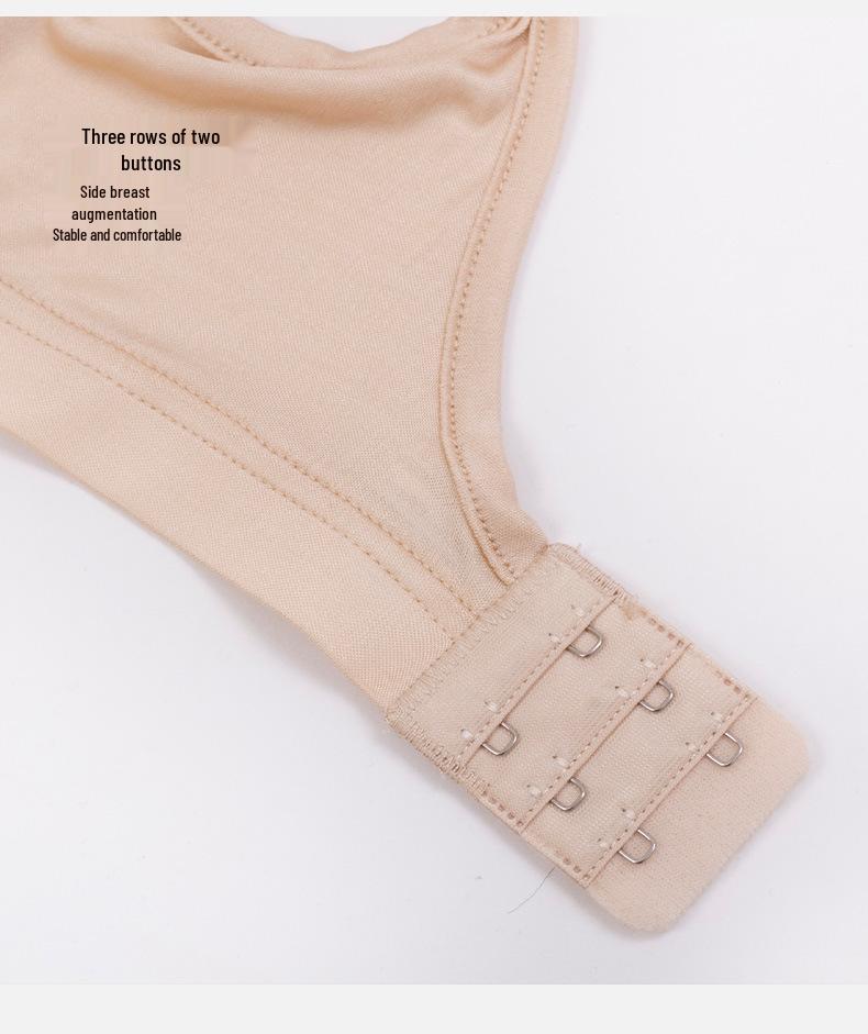 Pletená podprsenka z morušového hedvábí se zapínáním na zádech - Pohodlné, prodyšné sportovní spodní prádlo