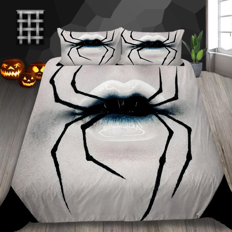 

Хэллоуин Постельное белье Модный пододеяльник Покрывало Кинг Размер Королева Постельное белье Подросток Дети Мягкое Постельное белье Покрывало EU Single 135x200cm