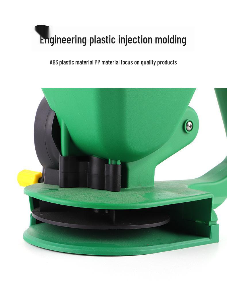 Portable Hand-Cranked Seed and Fertilizer Spreader for Gardening and Lawn Care