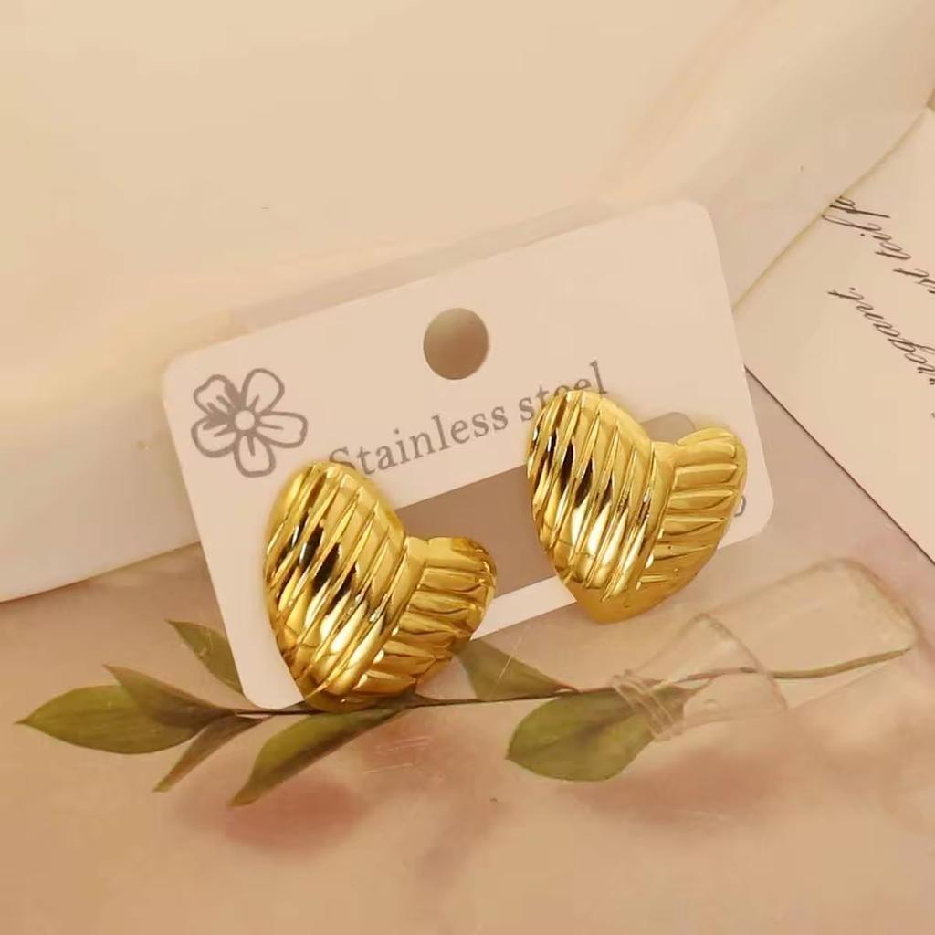 European American Trendy Cross-Border Punk Cold Wind Stainless Steel Earrings Geometric Irregular Drop Fashion Jewelry