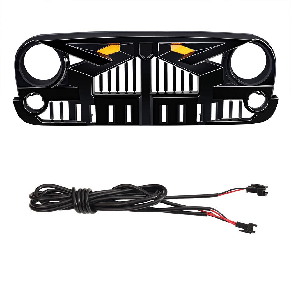 Cross-Border Modified Grille Accessories for 2007-2018 Jeep Wrangler JK - Imperial Indicator Style