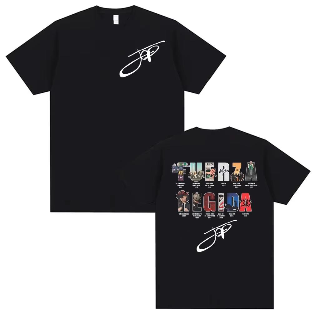 Rapper Fuerza Regida Album Tour Cover Tshirts Men Women Vintage Hip Hop T Shirts 2026 Cotton Casual Short Sleeve Tee Shirt