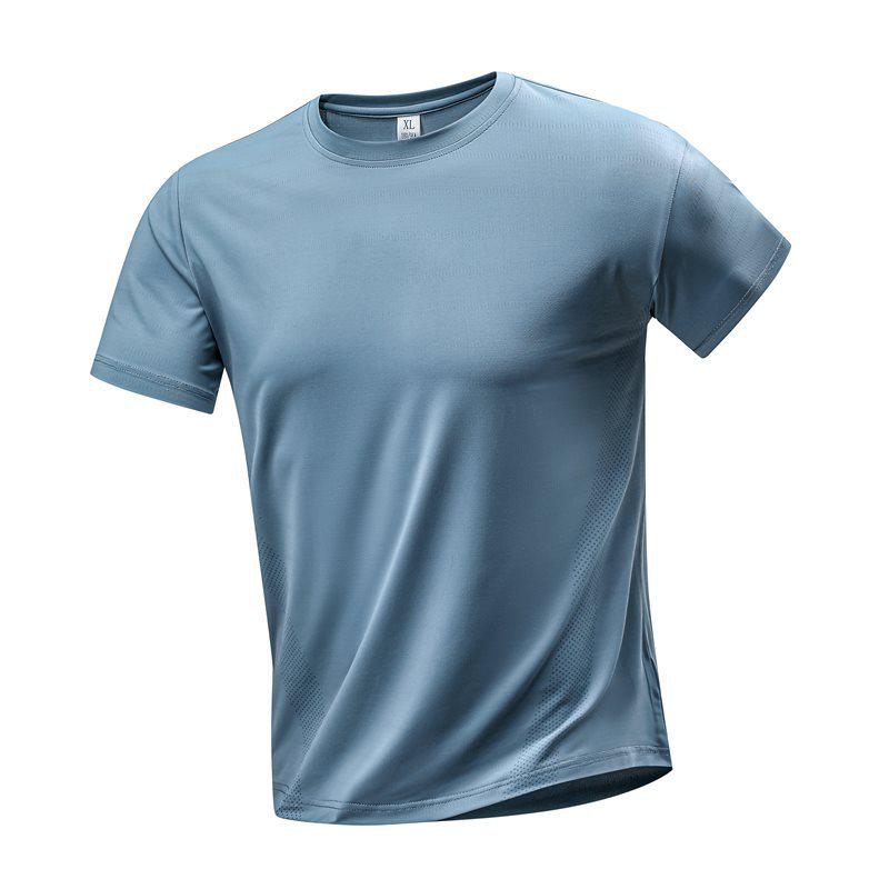 Men's 2026 Summer Casual Sports T-shirt - Lightweight, Breathable, Quick-dry Ice Silk with Four-way Stretch