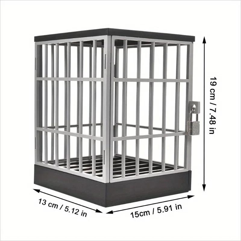 Mobile Phone Jail Cell Prison Lock Up Safe Smartphone Home Table Gadget Quality Storage Box Locking Cage Party Storage
