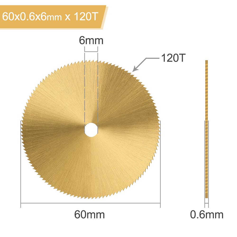 

CMCP Titanium Coated Mini Saw Cutter for Rotary Tools 22-85mm HSS M2 Saw Blade Wood Metal Cutting Disc Circular Saw Blade