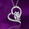 Owl Pendant Love Necklace Women's Personalized Fashion Engraving