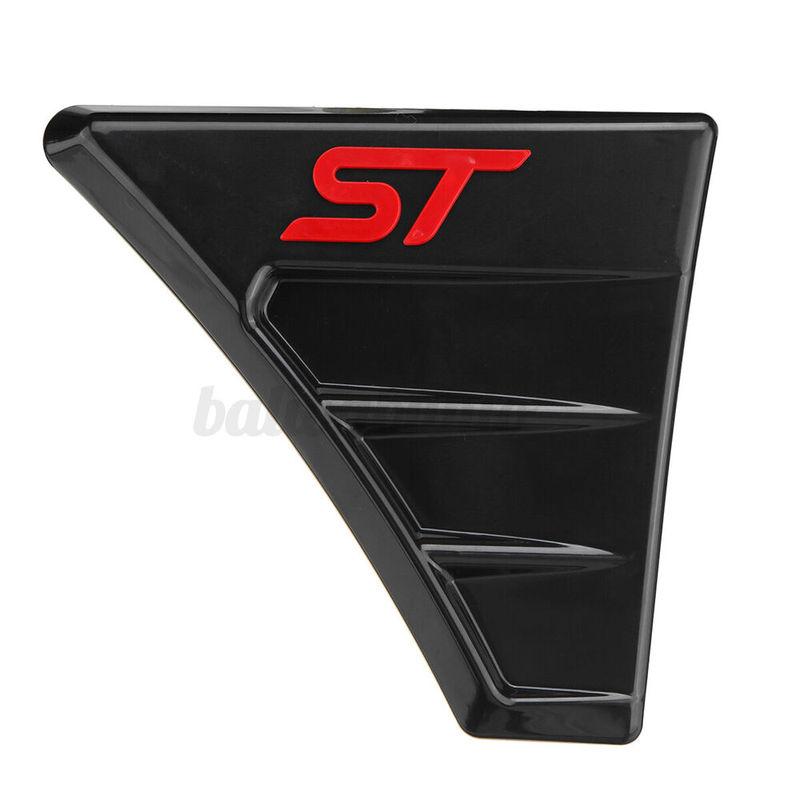 2PCS Car Side Fender Spoiler Outflow Vent Vent Fit For Ford Focus MK2 MK3 RS Racing Air Flow Trim Wing Badges ST Style