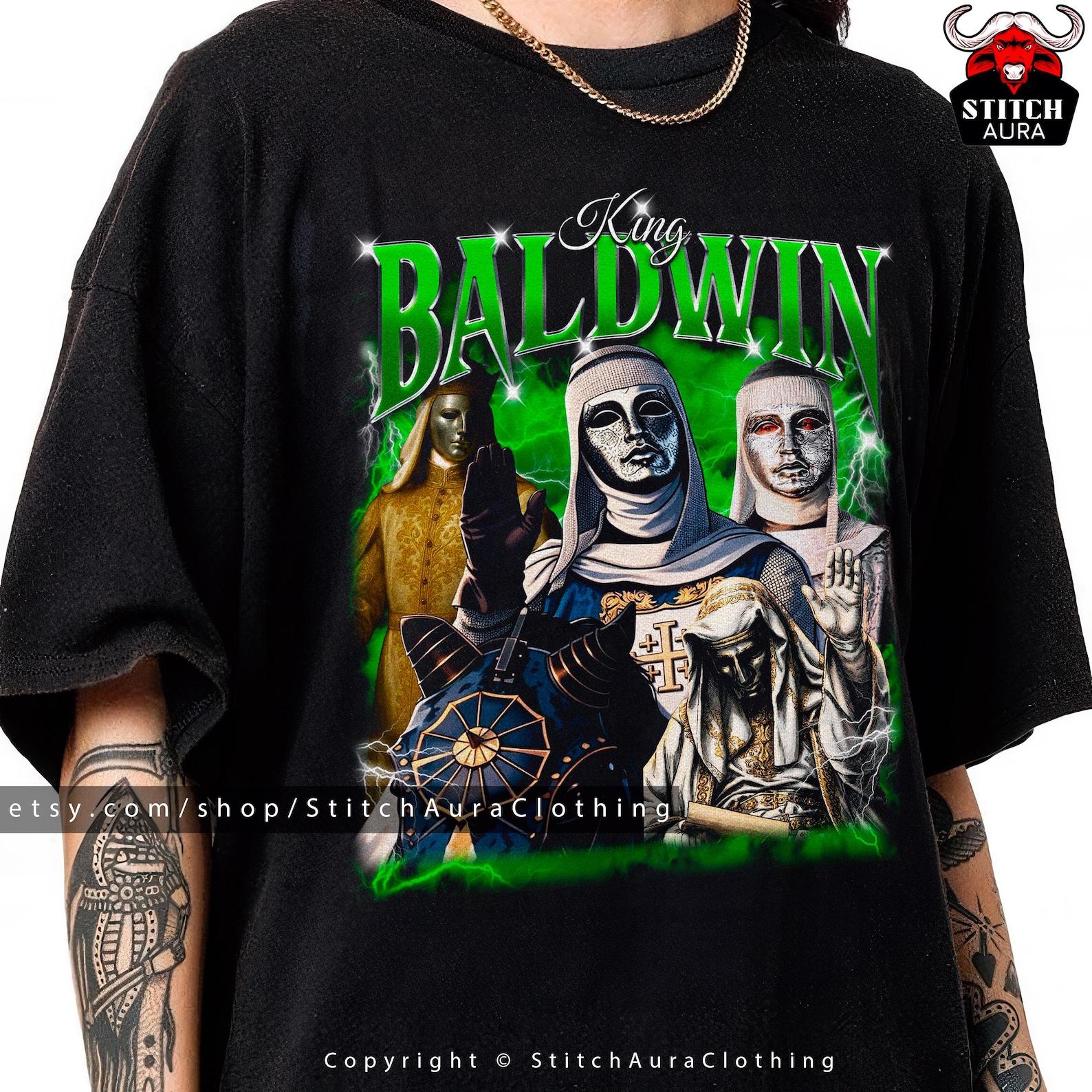 King Baldwin IV T-Shirt For Medieval Fans,Crusader Vintage Sword,Dark Knight Medieval Shirt Gift For Friend,Christian Warrior Tee For Him 4XL