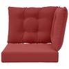 Outdoor Sofa Cushions 3 Pcs Burgundy Polyester