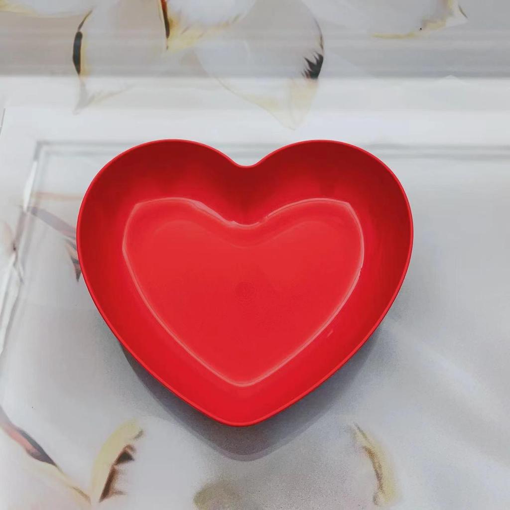 Heart-shaped Snack and Fruit Dish for Dining or Coffee Table