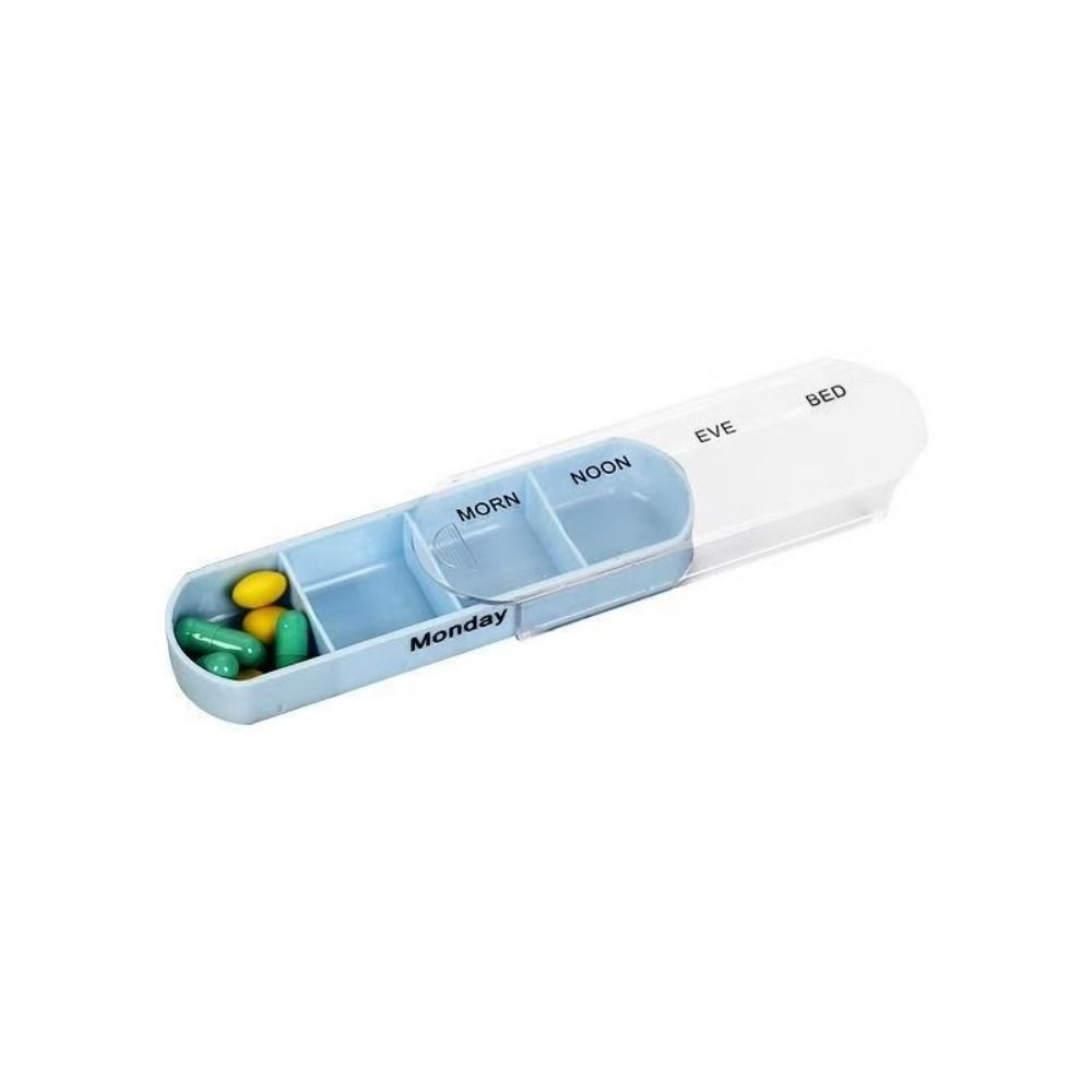 7 Days Pill Dispenser Box Portable Colorful Sealed Pill Case Stackable Moisture Proof Medicine Storage Containers Healthcare