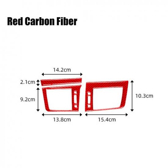 Red Carbon Car Interior Side Air Vent Trim Sticker For Lexus CT200h 2011-2017