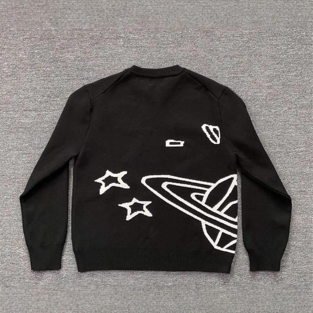 Amerikansk Street Style Unisex Jacquardstickad Tröja