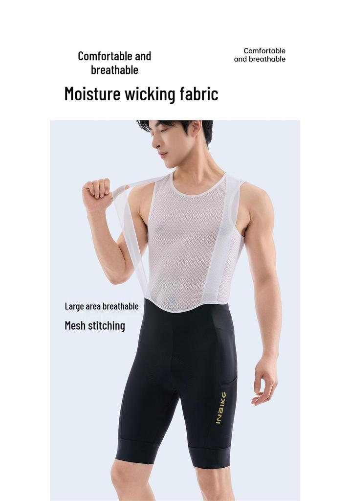 INBIKE Herren Sommer Radsport Trägerhose - Bequem, Strapazierfähig mit Professionellem Gepolstertem Sitz für Straßenradsport