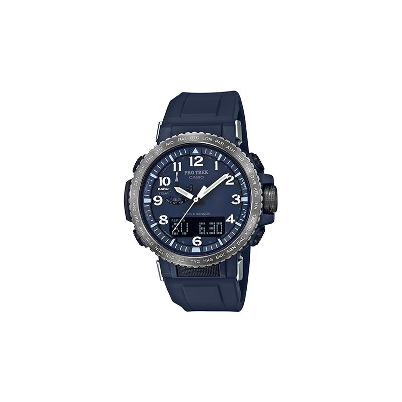 

Casio CASIOPRO TREK Series-Disc Dual Display Series Temperature, Pressure and Altitude Measurement LED Light Six Bureau Radio Wave PRW-50YFE-2APR синий