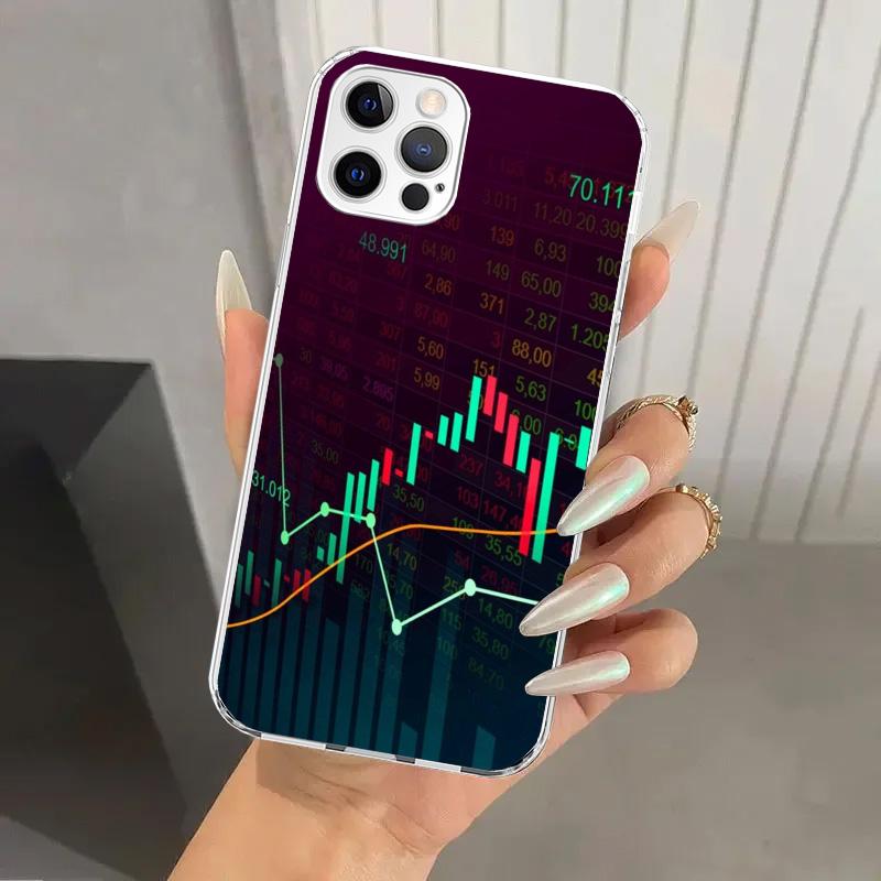 Trade Investment Forex Stock Market Phone Case for Iphone 17 Air 16 15 Plus 14 13 Mini 12 11 Pro Max 16E 7 8 SE 2020 Soft Funda