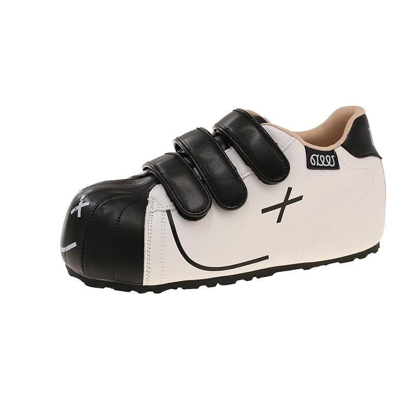 Ugly cute big head inner height increase bread shoes women's 2025 new Velcro versatile sports little white shoes casual board shoes