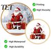 Holiday Glass Stickers Santa Claus Window Static Sticker, Reusable Waterproof PVC Christmas Decal, Decorative Festive Home Decor HD Printing