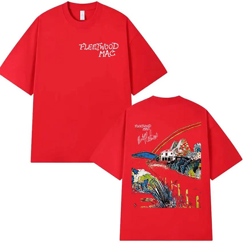Rock Band Fleetwood Mac Tour 2026 Merch T-shirts Unisexe Femmes Harajuku Mode T-shirt Rétro 100% Coton T-shirts Oversize Streetwear