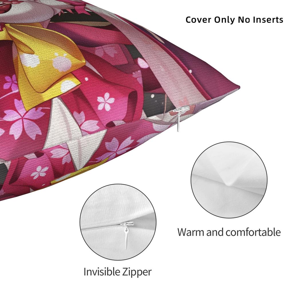 Hot Girl Kawaii Sakura Miko Pillow Cover Vintage Pillow Case For Office Car Home Decor Soft Cushion Cover Gift