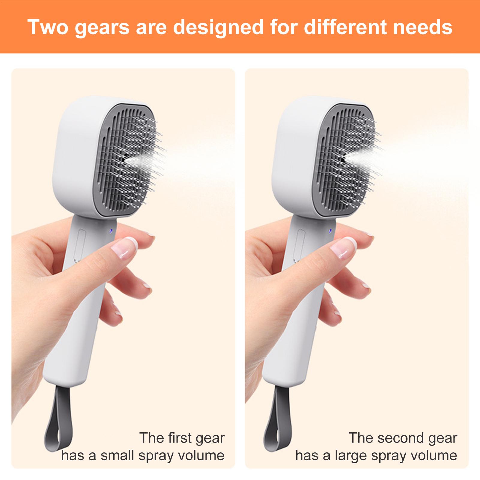 

Steams Brush For Cats Shedding Brush With Steams For Cat Multifunctional Pet Grooming Tool For Hair Removal Detangling Comb серый