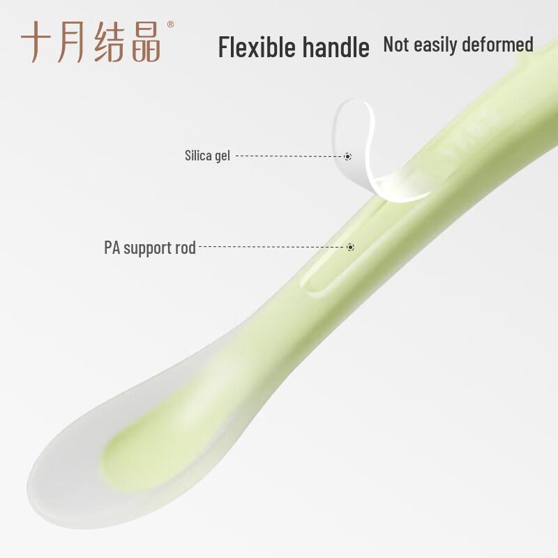 October Crystal Baby Silicone Feeding Spoon Set