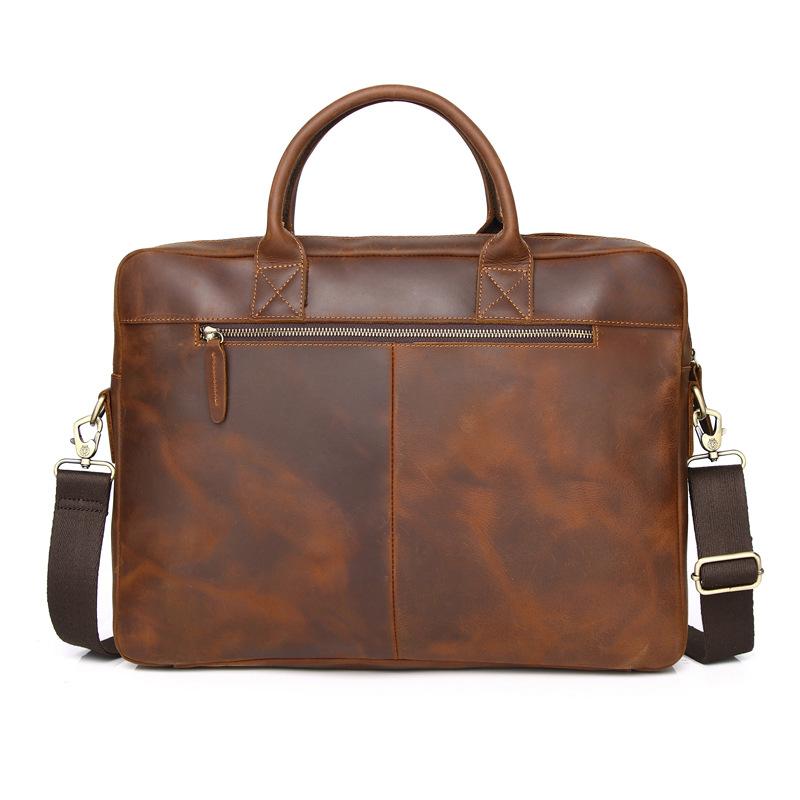 Men's Briefcase Business Genuine Leather Men's Business Bag Cowhide Laptop Bag