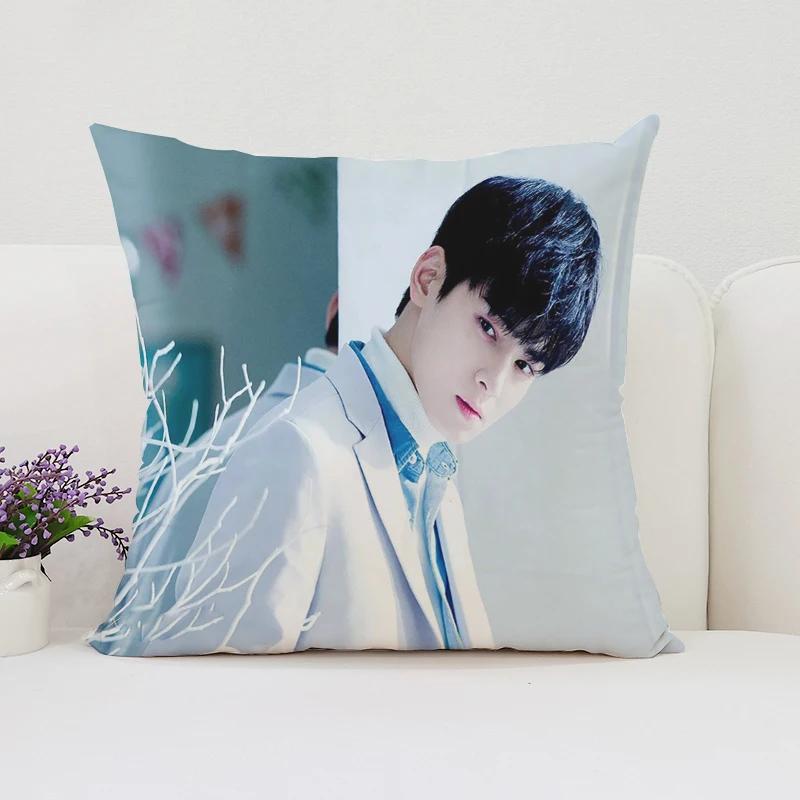 Decorative Pillow Cover 45x45 Cushions Covers C-Cha Eun Woo Fan Gifts Bed Pillowcases Cushion Cover 50x50 Home Decoration Cases